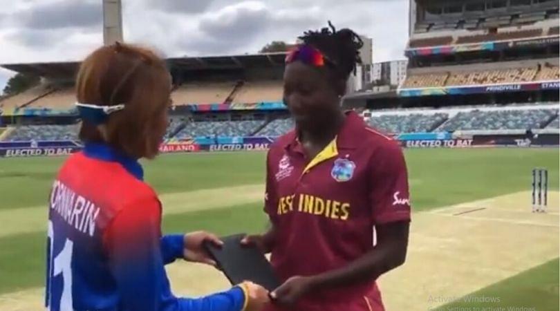 WATCH: Sornnarin Tippoch wins hearts with 'special gift' to Stefanie Taylor during Women's T20 World Cup 2020
