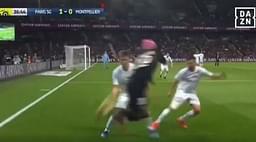 Neymar booked for attempting outrageous skill against Montpellier in last night game