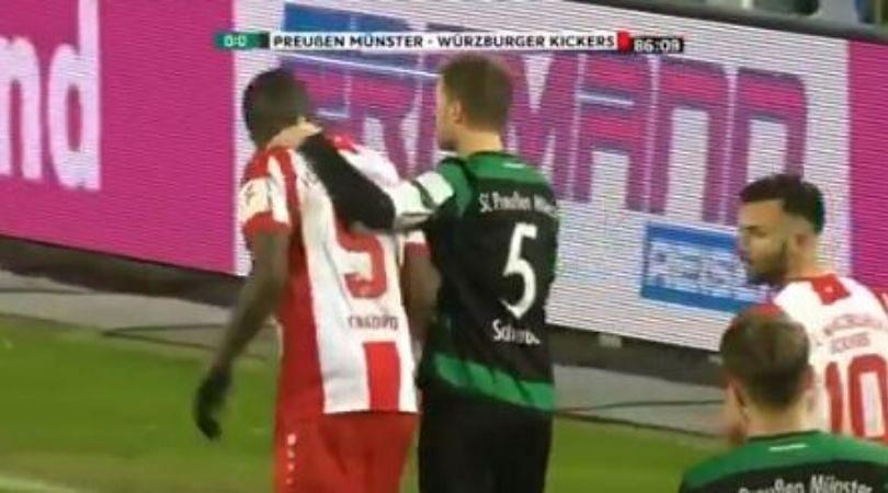 Preußen Munster fans inspiringly fights against racism while defending opposite player