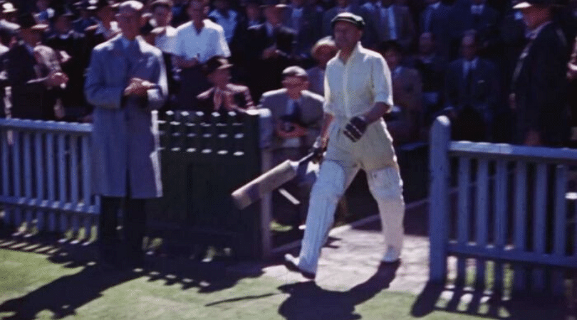 Watch unique colour footage of Don Bradman batting at the Sydney Cricket Ground