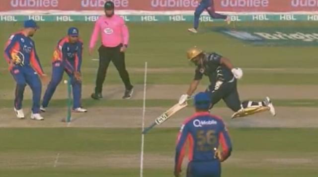 WATCH: Azam Khan runs with inverted bat vs Karachi Kings in PSL 2020
