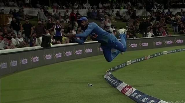 WATCH: Airborne Sanju Samson's courageous effort saves four runs for India in fifth T20I