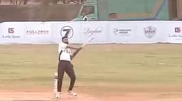 WATCH: Aakash Chopra posts video of batsman hitting six from behind the wickets in local match