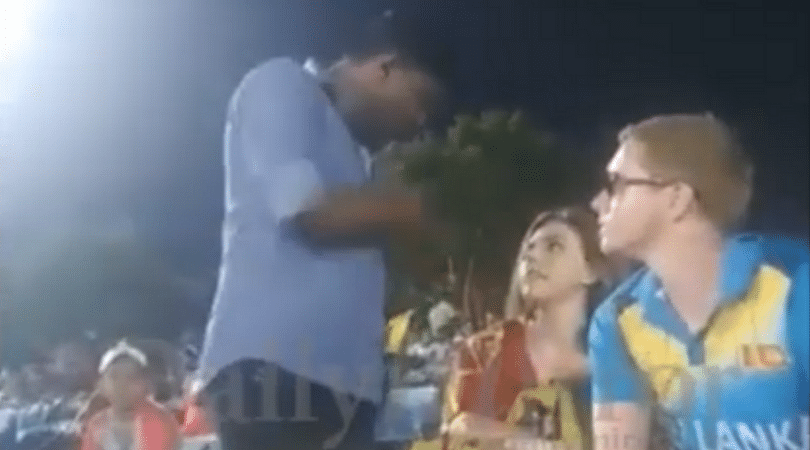Drunk Sri Lankan fan witnessed harassing foreign couple during Sri Lanka vs West India 1st T20I