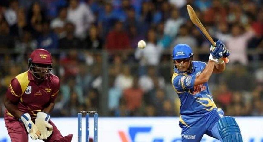 Sachin Tendulkar hits glorious shot at Wankhede stadium against Brian Lara's West Indies' legends
