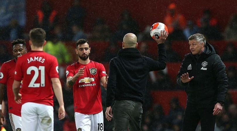 Bruno Fernandes tells Pep Guardiola to shut up during Manchester derby