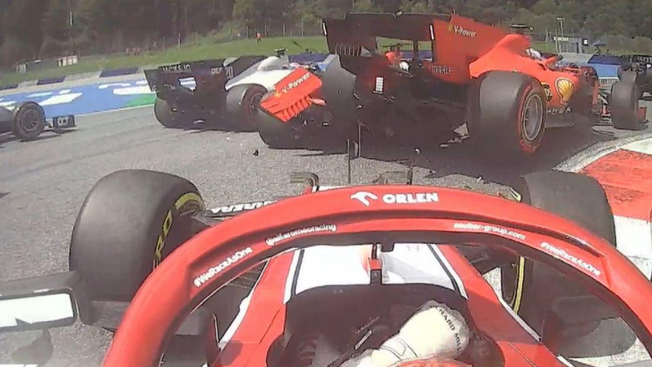 Ferrari F1 crash