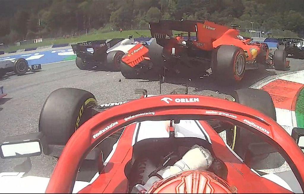 Vettel-Leclerc crash: Ferrari drivers crash into each other; forced to retire from Styrian GP