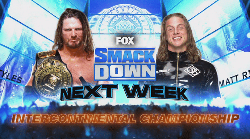 WWE Spoilers AJ Styles vs Matt Riddle Intercontinental title clash result leaked
