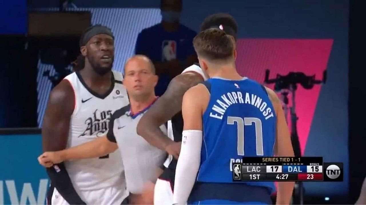 Luka Doncic, Montrezl Harrell hug, clear air after 'white boy' comment