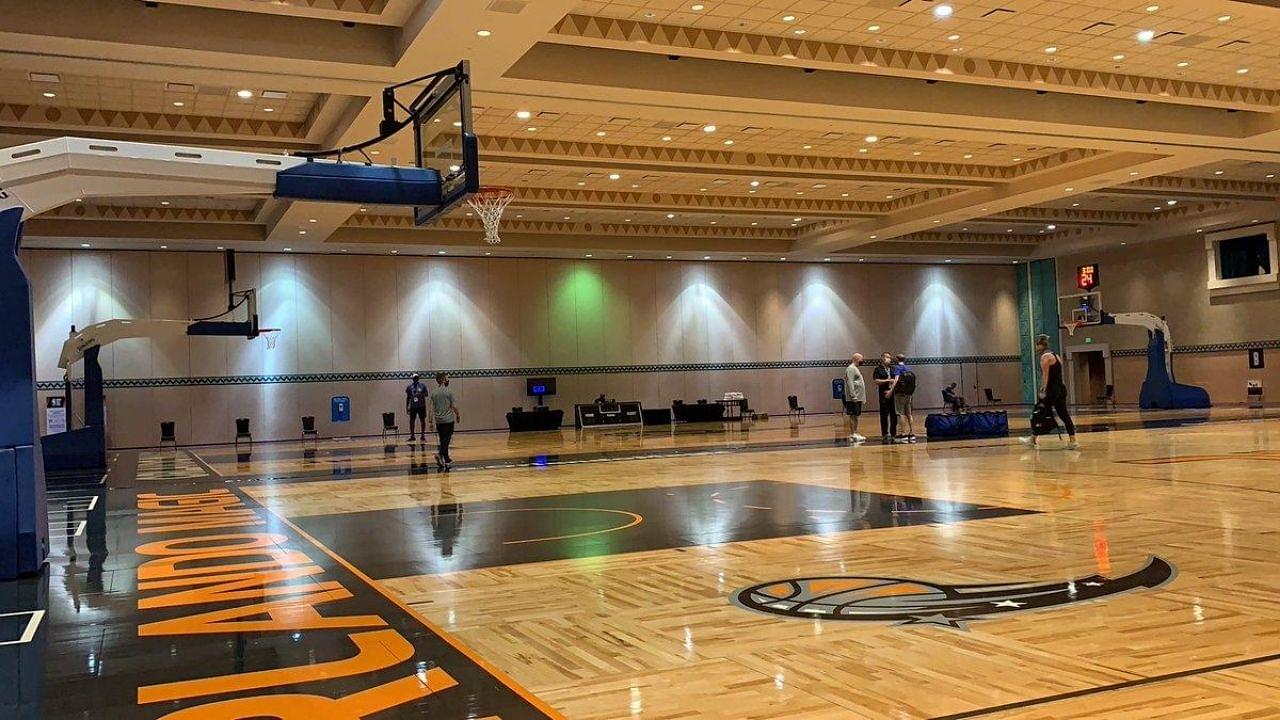 How many courts are in the NBA Bubble