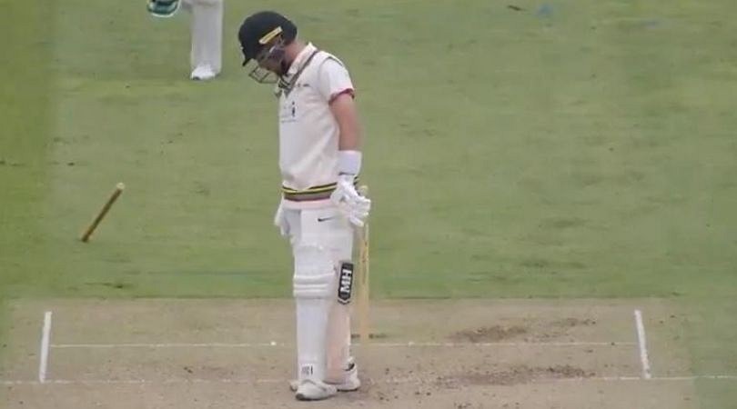 Bob Willis Trophy 2020: Jack Brooks castles Tom Lace as stump impales into ground in Taunton