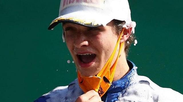 Lando Norris Podium Celebration: How did Lando Norris celebrate on the podium after he finished ahead of Lewis Hamilton in the Austrian GP?