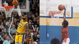Bronny James windmill dunk