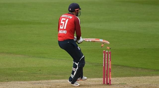 Jonny Bairstow dismissal vs Australia: Watch English opener out hit-wicket off Mitchell Starc in Southampton T20I