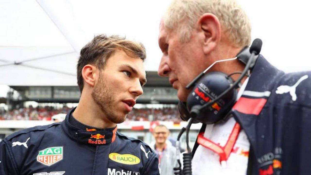 Pierre Gasly will not be able to return to the $1 Billion racing team according to its chief advisor Helmut Marko