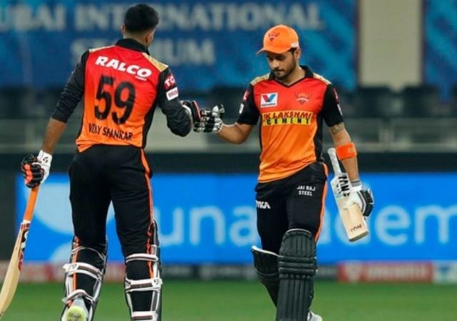Manish Pandey-Vijay Shankar partnership: Twitter reactions on SRH duo joining hands to beat Rajasthan Royals