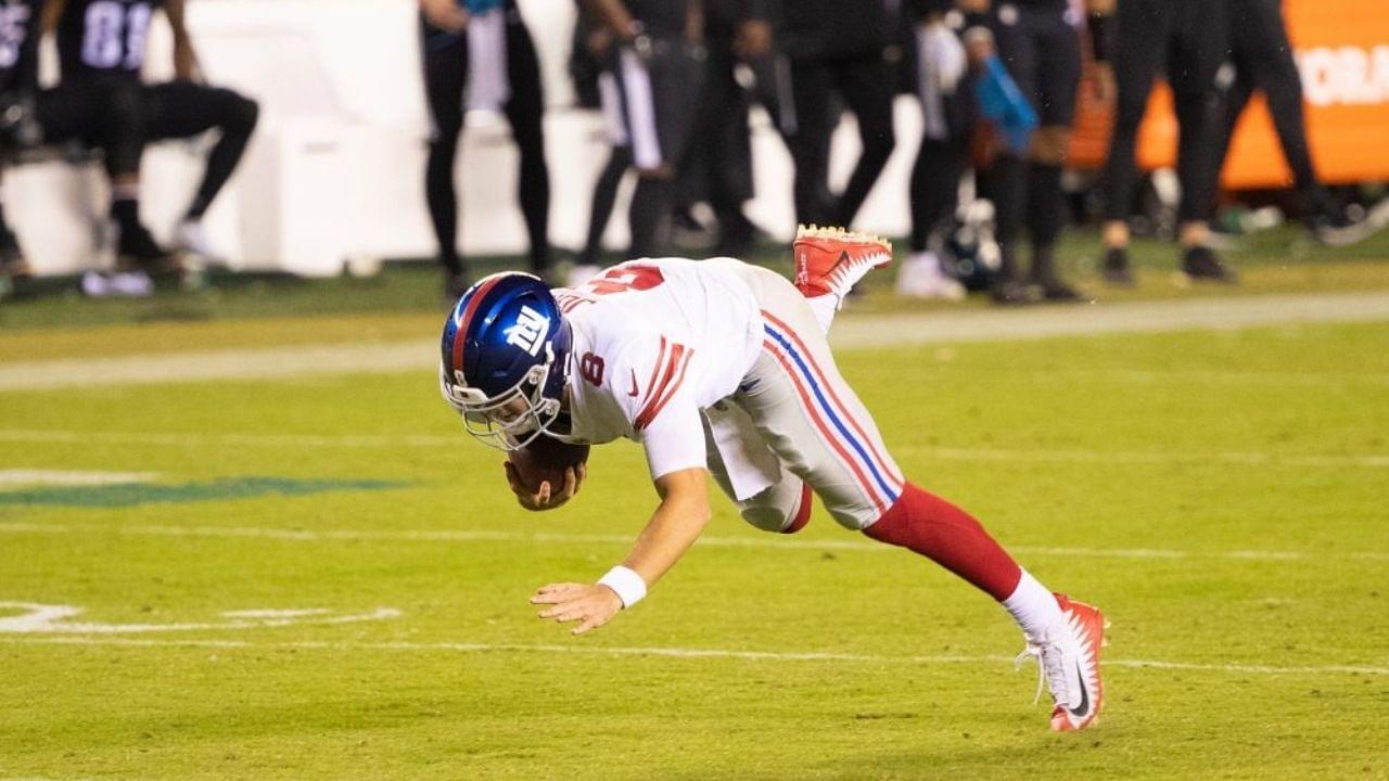 "I would never be able to run that far" Patrick Mahomes reacts on Daniel jones falling down