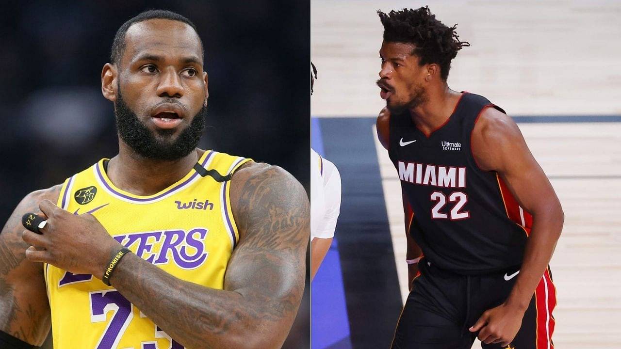 “You're in trouble!”: Jimmy Butler stares down LeBron James after ...
