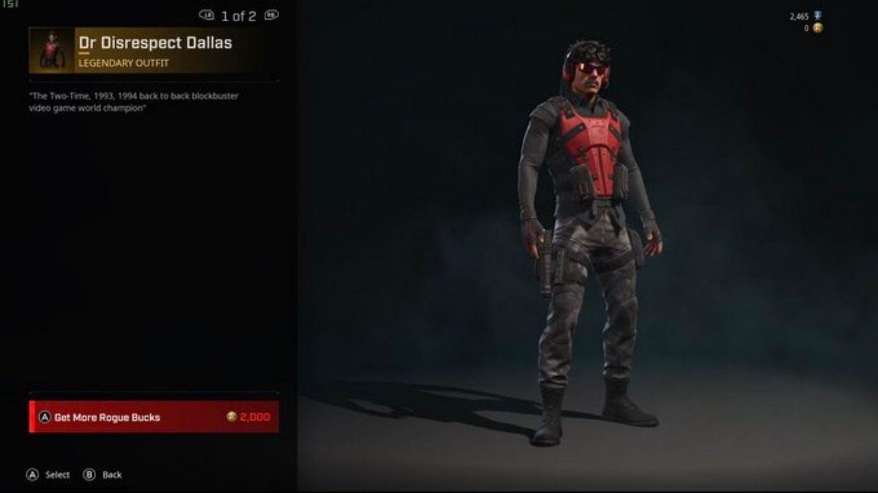 Dr Disrespect & Rogue Company: Rogue Company introduces a new character skin taking after Dr Disrespect