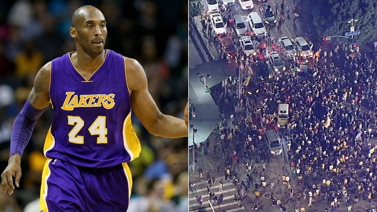 Kobe, Kobe, Kobe!': Lakers fans chant Kobe Bryant's name outside Staples Center