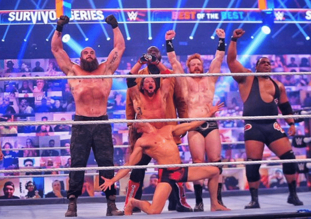 RAW Men’s Survivor Series team clean sweep the SmackDown Men’s team