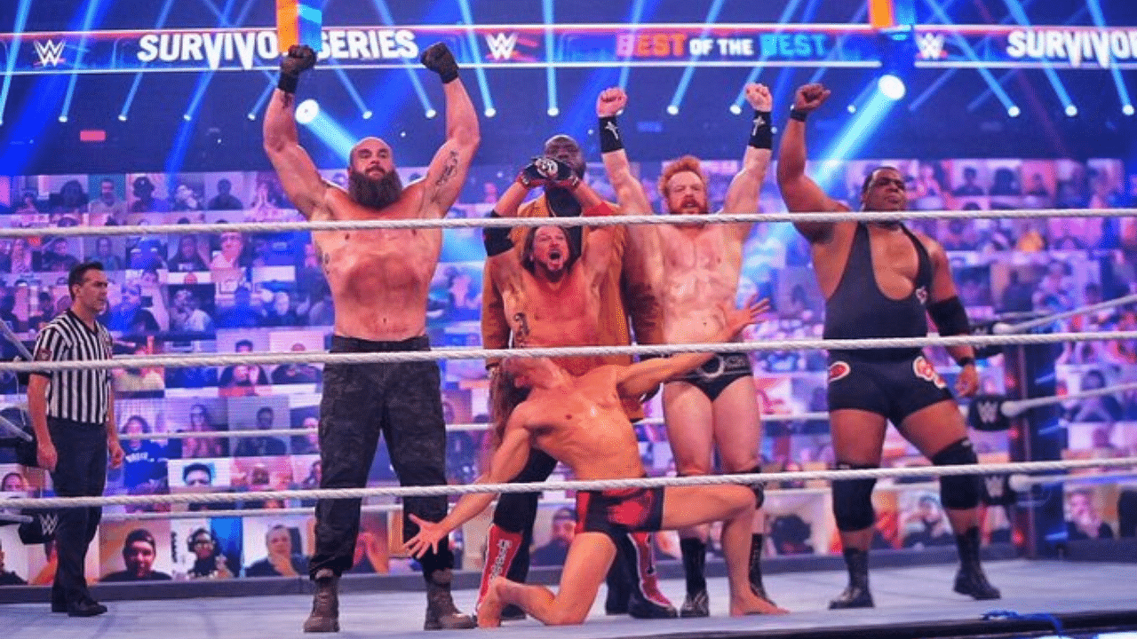 RAW Men’s Survivor Series team clean sweep the SmackDown Men’s team
