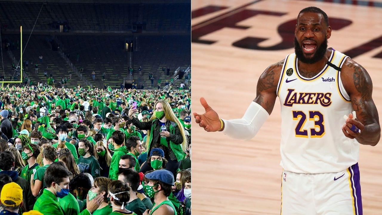 Lakers' LeBron James on Notre Dam's win over Clemson