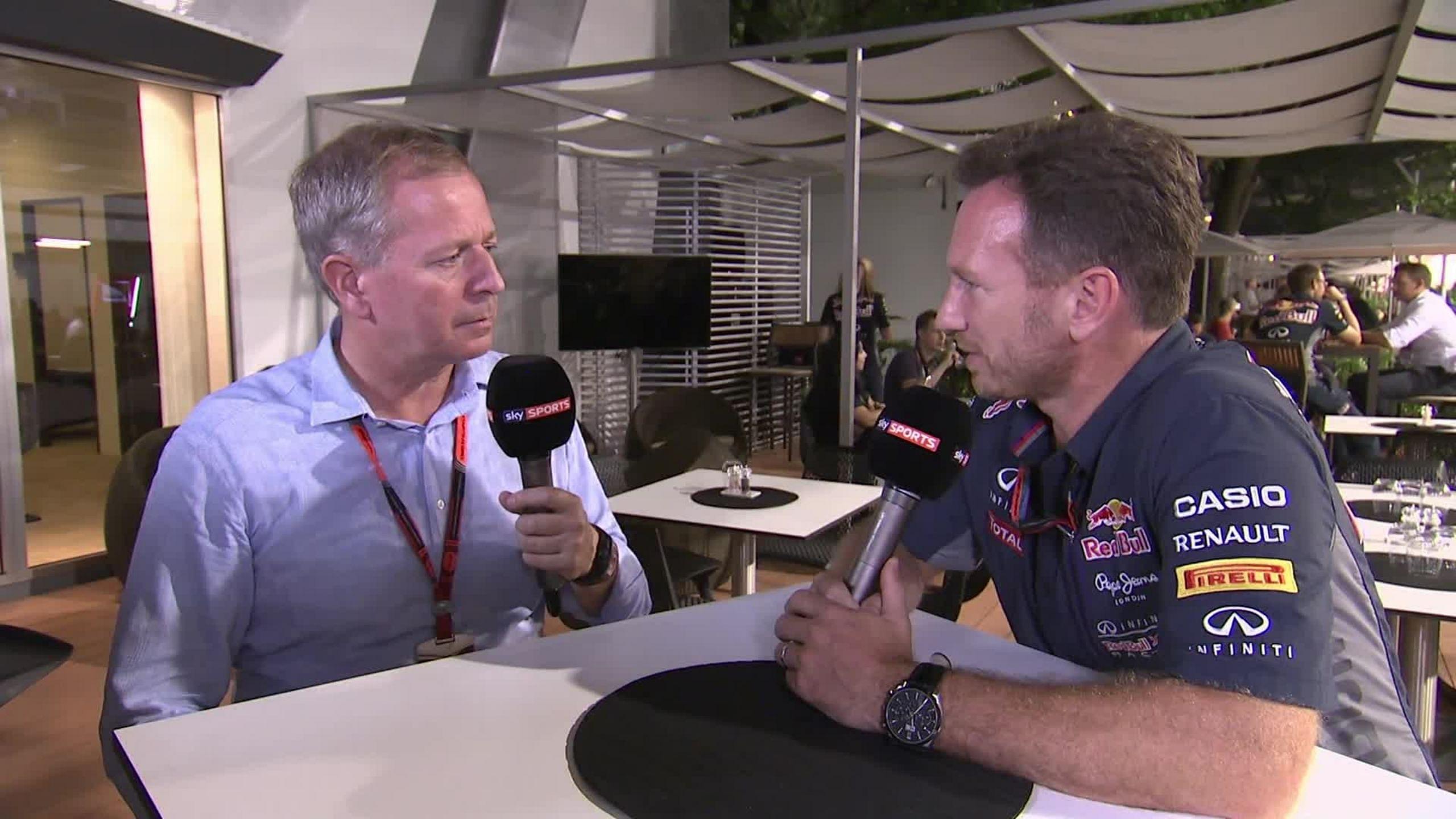 Christian Horner shares hilarious anecdote of a bet with Martin Brundle which left him naked on a pool