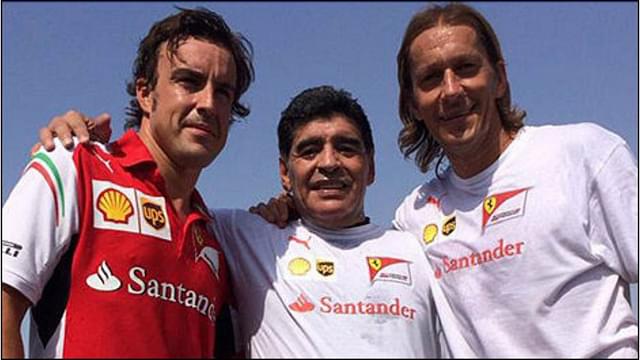 The day Diego Maradona made two-time F1 champion and Ferrari star Fernando Alonso play football with him