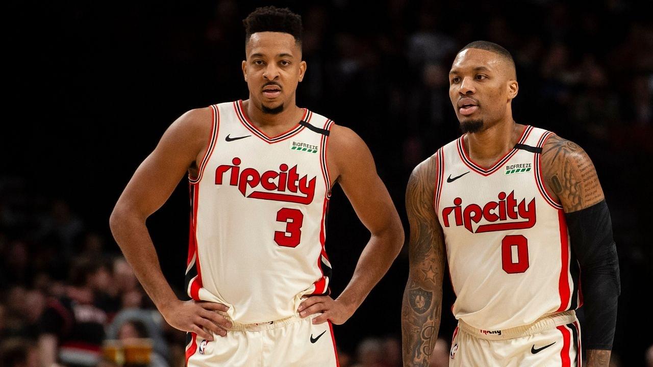 'Wanted you to see this, Dame': CJ McCollum and Damian Lillard poke fun at ESPN for ruling Portland out of the playoffs again