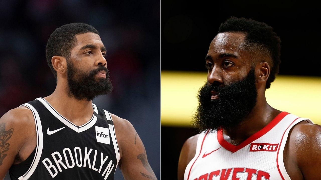 “I just want James Harden to be happy”: Kyrie Irving addresses rumors linking Rockets star to the Nets in first media availability