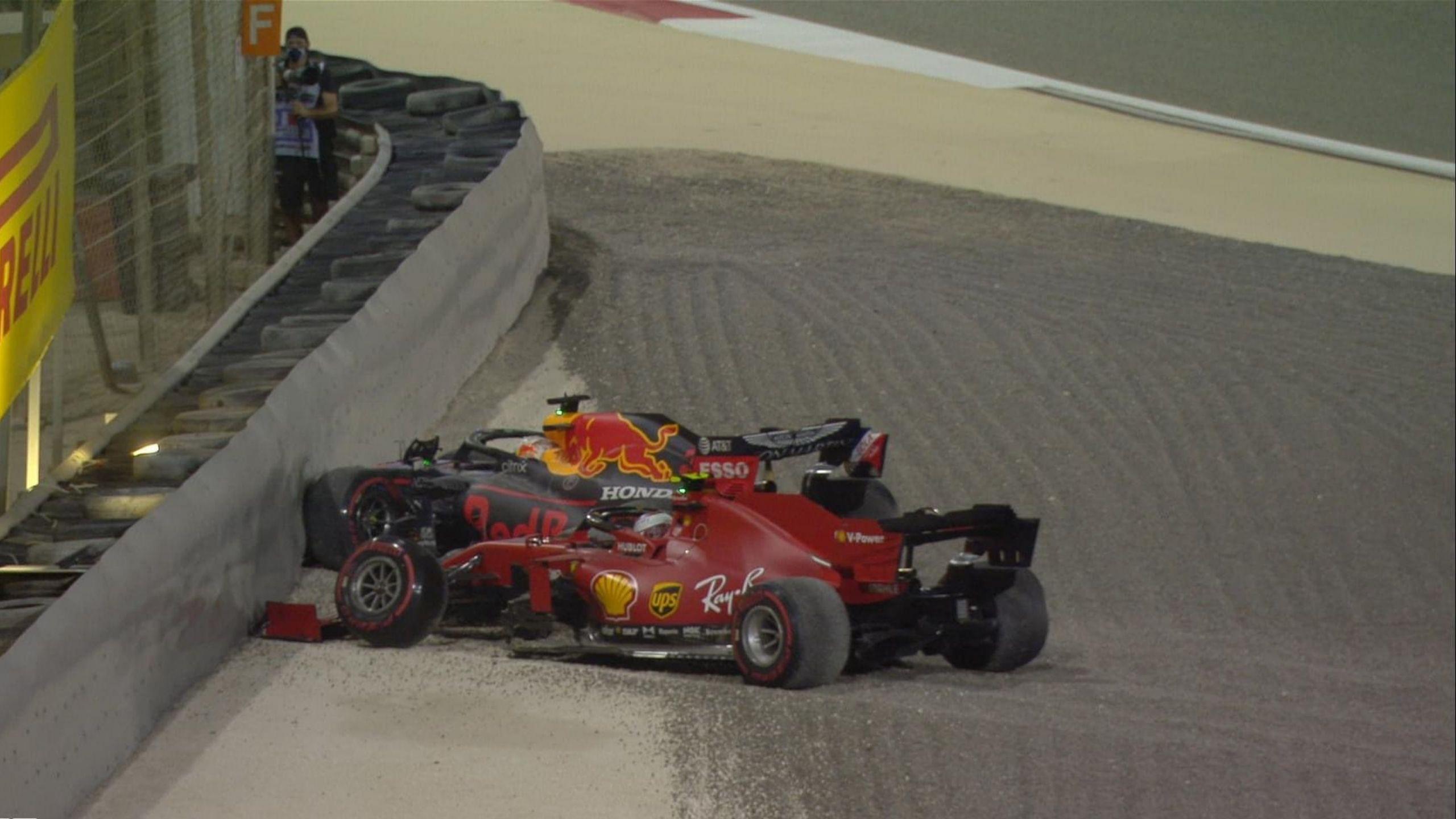 Sakhir GP: Max Verstappen and Charles Leclerc out in Lap 1 after the Red Bull and Ferrari collide