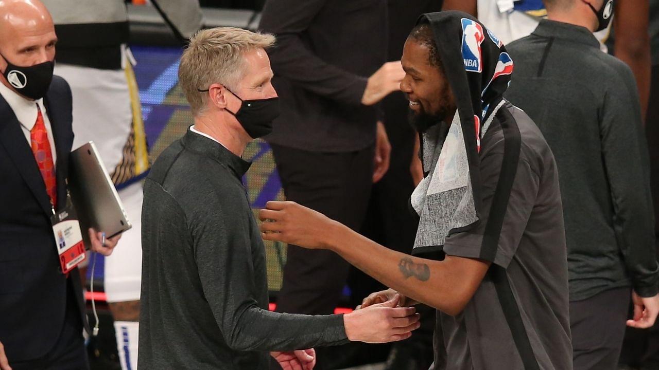 'I probably deserve this': Steve Kerr jokingly trolls his own Warriors outfit for opening night game against Kevin Durant and Nets