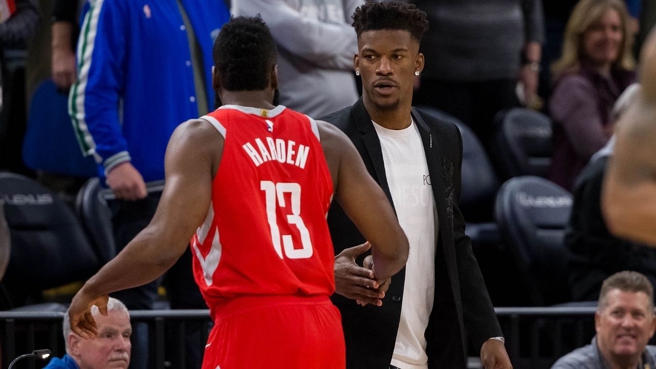 I Just Want James Harden To Be Happy Jimmy Butler Lets His Feelings Be Known About Heat Trading For Rockets Superstar The Sportsrush
