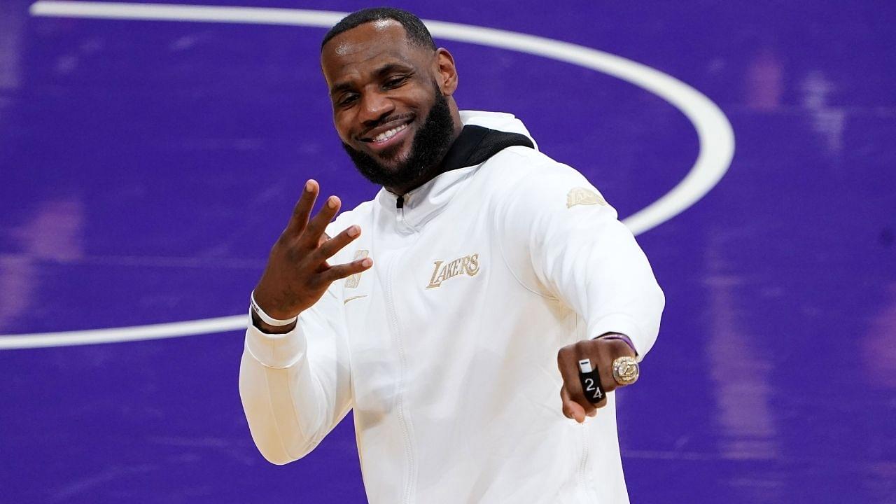 'Oh wow!': LeBron James reacts to Twitter post showing Lakers star as no. 1 in scoring, wins and rings since 2003
