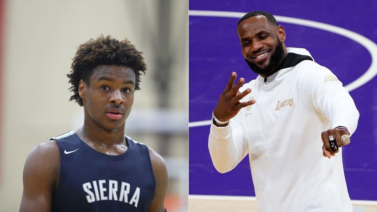 'Did Bronny James get an a** whooping before this video?': LeBron James's son congratulates his dad sporting a bored expression, gets flamed on NBA Twitter