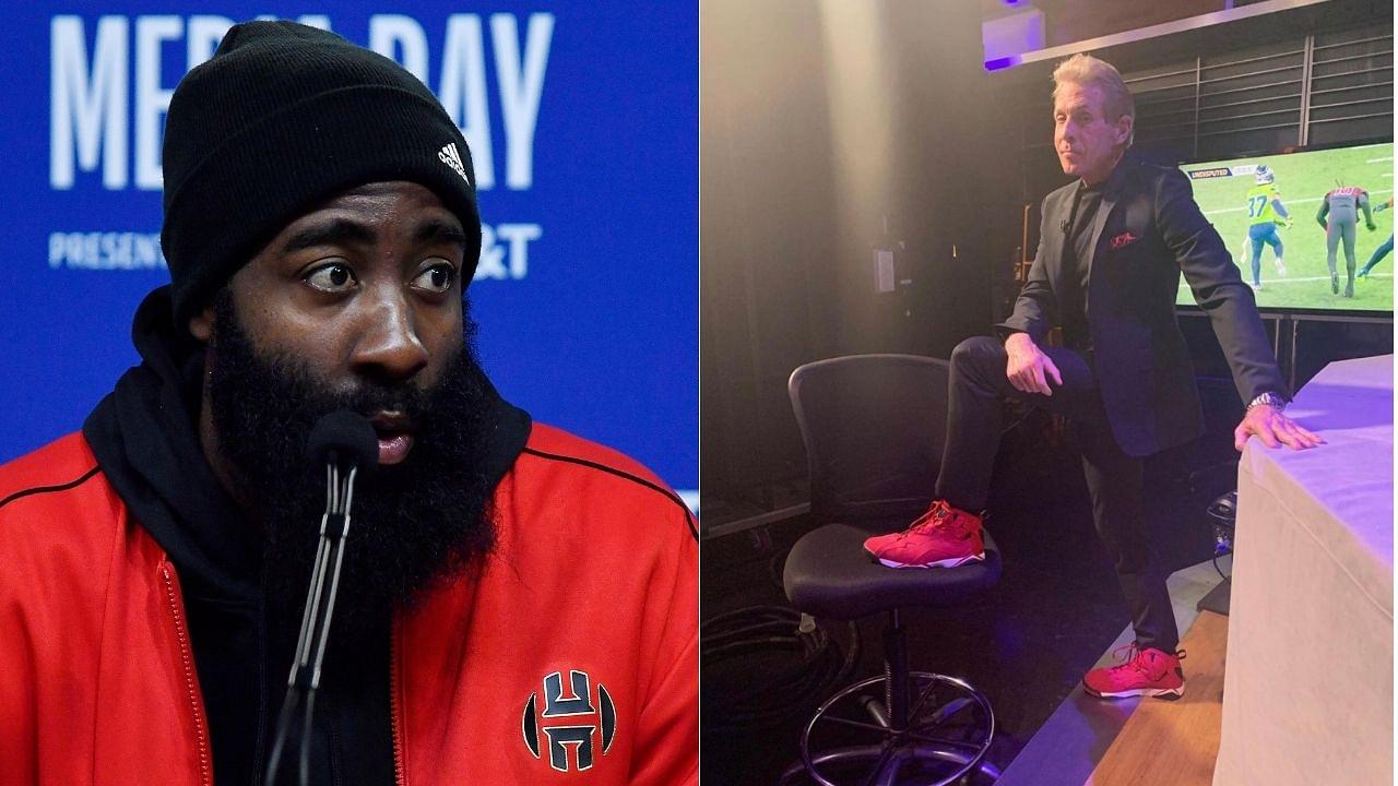 "What a night for fat James Harden!": Skip Bayless manages to mock Rockets star while complimenting him for 44 point night vs Damian Lillard and co