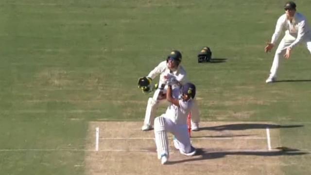 Washington Sundar no-look six: Watch Sundar hits incredible slog off Nathan Lyon in Brisbane Test