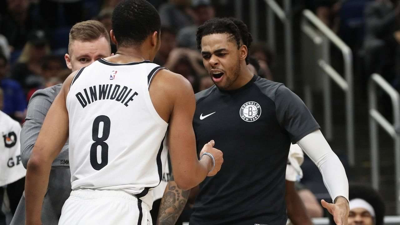 "I'm still playing here": Spencer Dinwiddie hilariously responds to Nets graphic commemorating him, Caris LeVert and D'Angelo Russell as builders of today's team