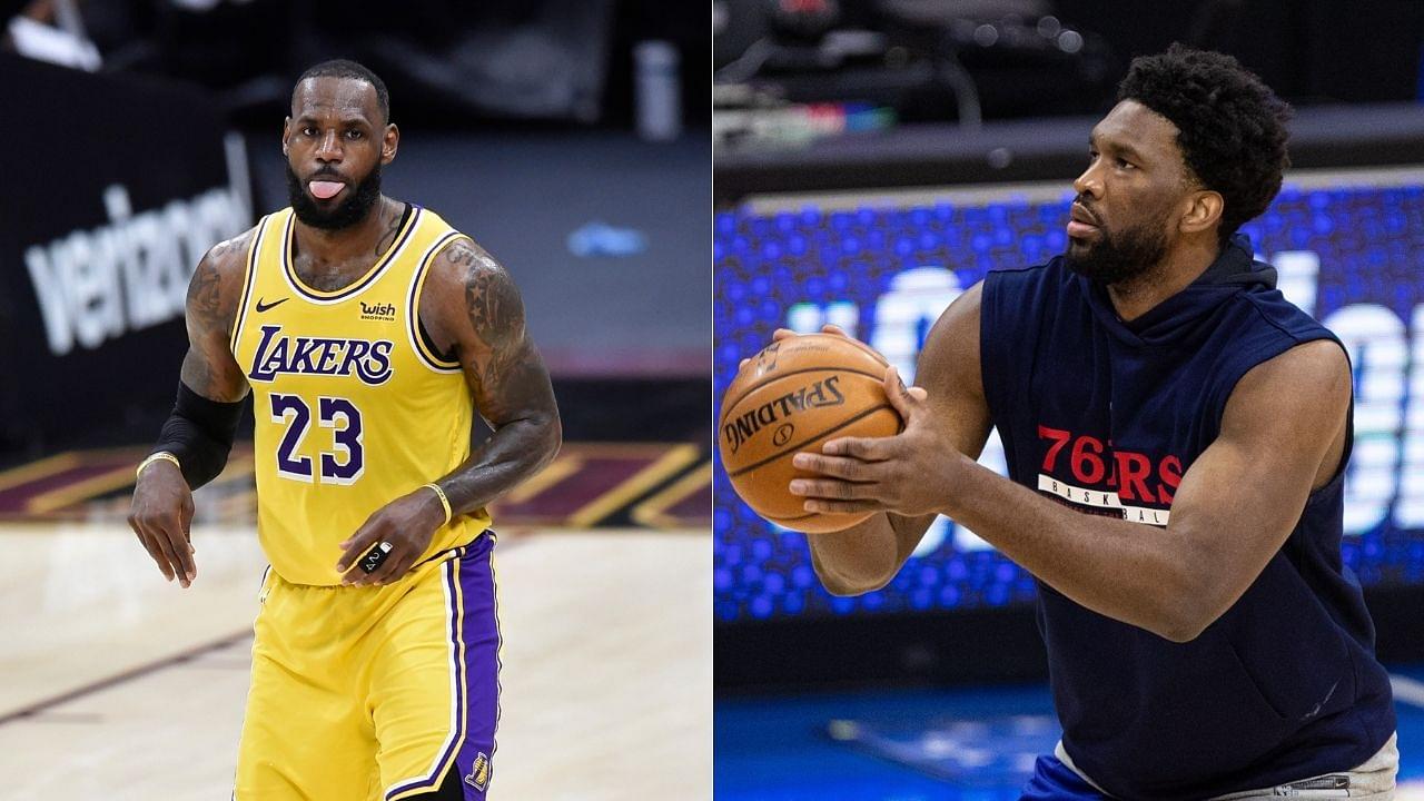 "LeBron James is a b**** for shoving Joel Embiid": Skip Bayless rips apart Lakers star for stopping Embiid from posterizing him with flagrant foul