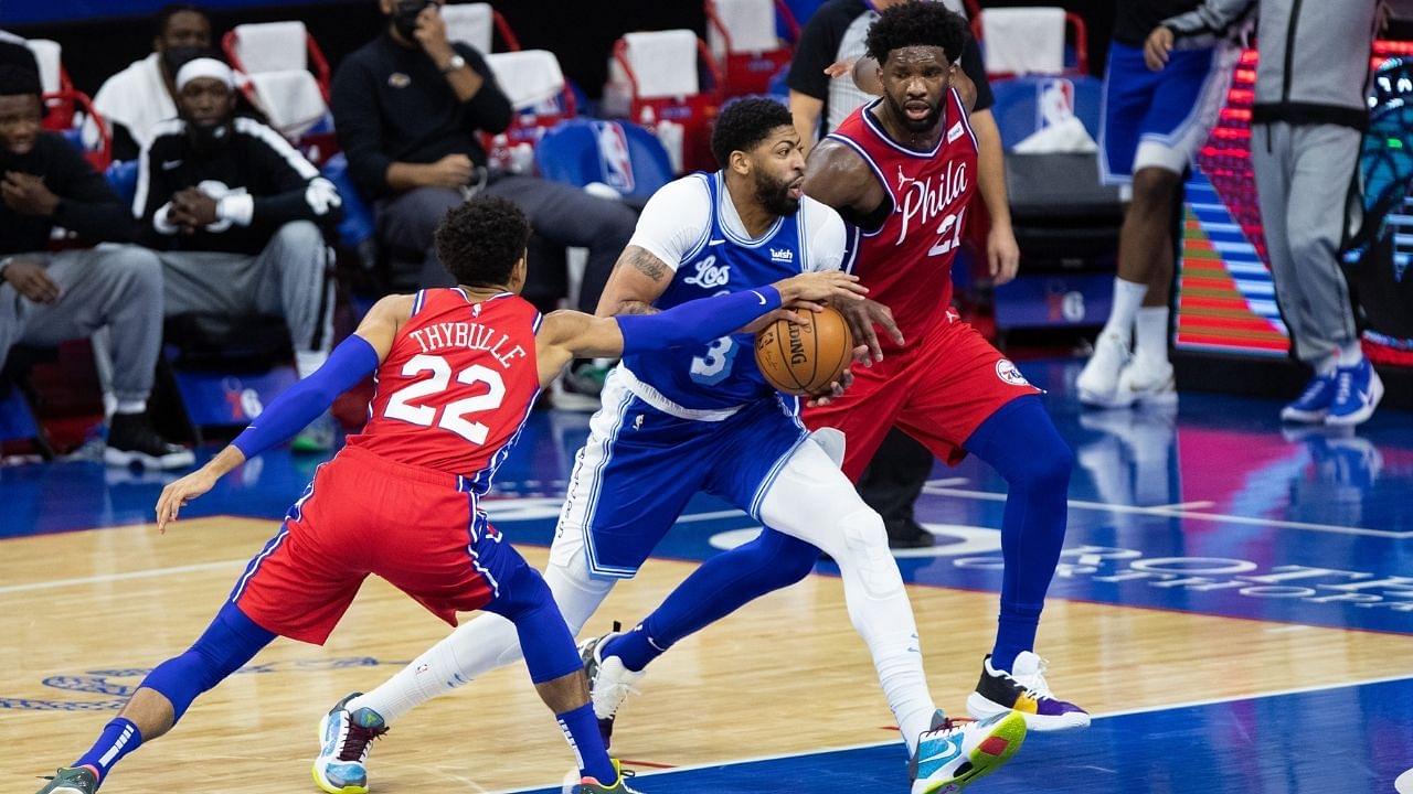"Guarding Anthony Davis is easier than playing FIFA": Joel Embiid's hilarious answer to whether the Sixers star finds it easier to win on FUT champs or stifle the Lakers star