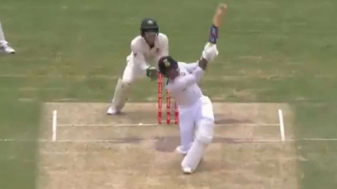 Mayank Agarwal six: Indian batsman smashes 102m six off Nathan Lyon in Brisbane Test