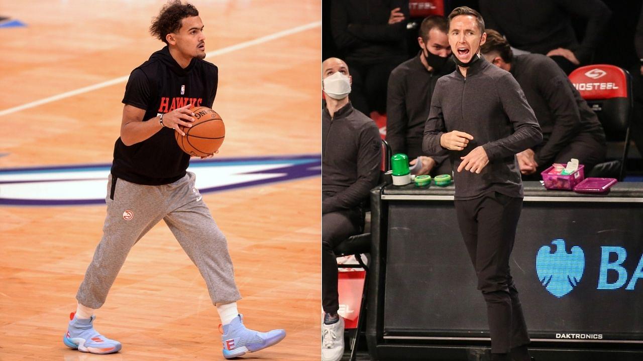 “Steve Nash used to back into players and draw fouls too”: Trae Young claps back at Kyrie Irving's Nets head coach for ‘that’s not basketball’ comment