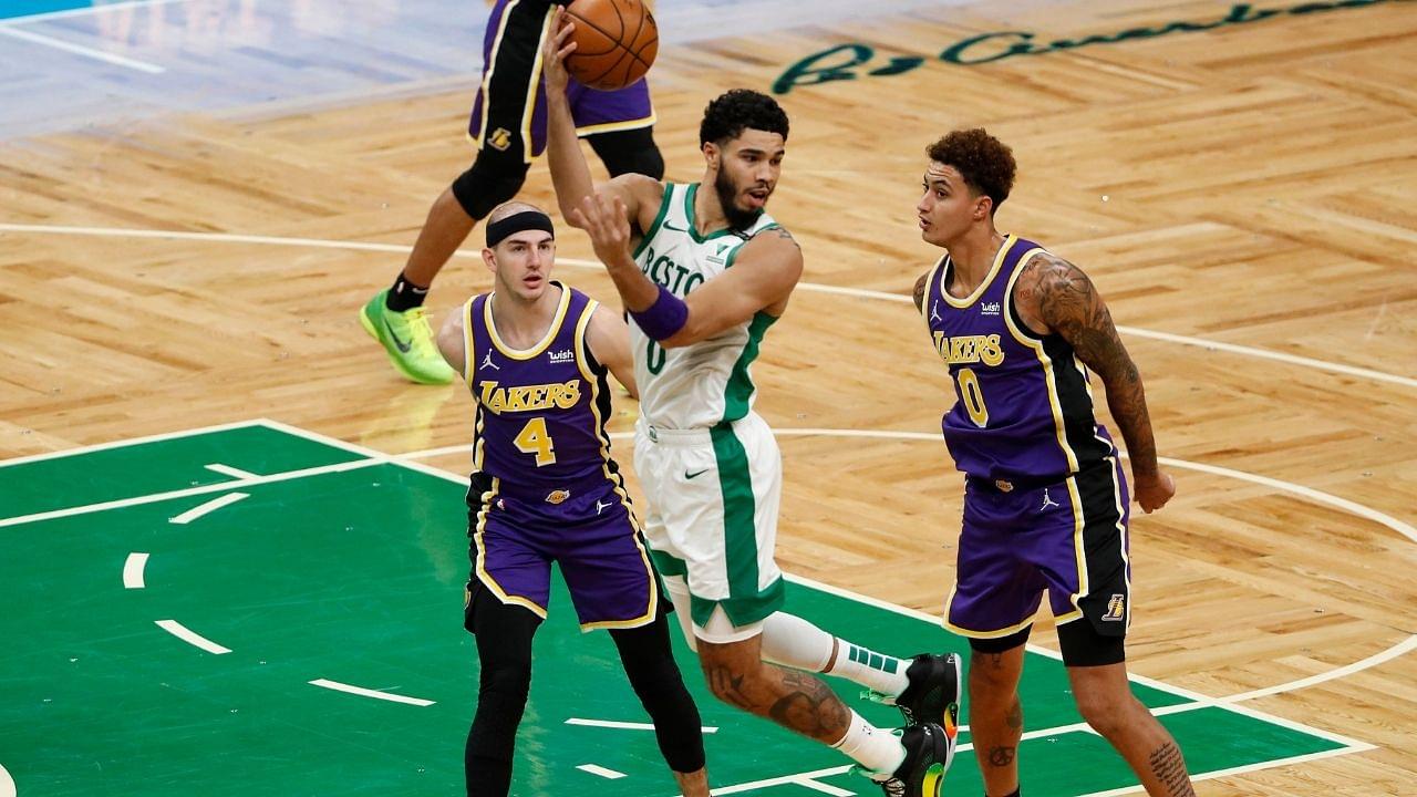 "Jayson Tatum gets on SportsCenter's Top 10 with this one": Celtics forward channels his inner LeBron James to feed Robert Williams with insane behind-the-back assist against Lakers