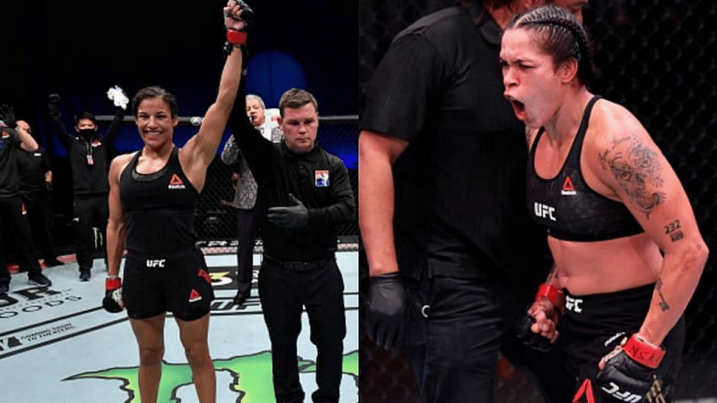 Amanda Nunes mocks Julianna Pena after the Bantamweight winner at UFC ...