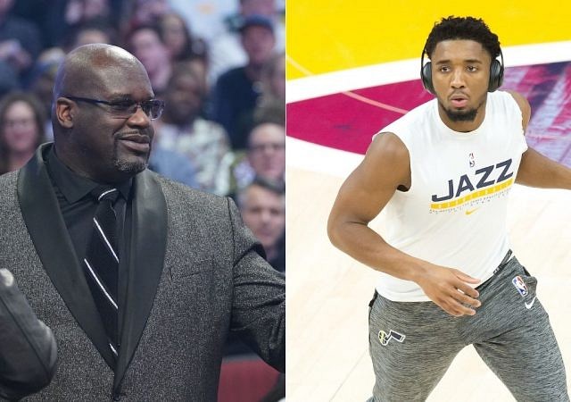 "Shut yo dumb a** up": Shaquille O'Neal furiously messages artist who photoshopped Donovan Mitchell dunking on the Lakers legend