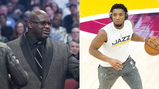 "Shut yo dumb a** up": Shaquille O'Neal furiously messages artist who photoshopped Donovan Mitchell dunking on the Lakers legend