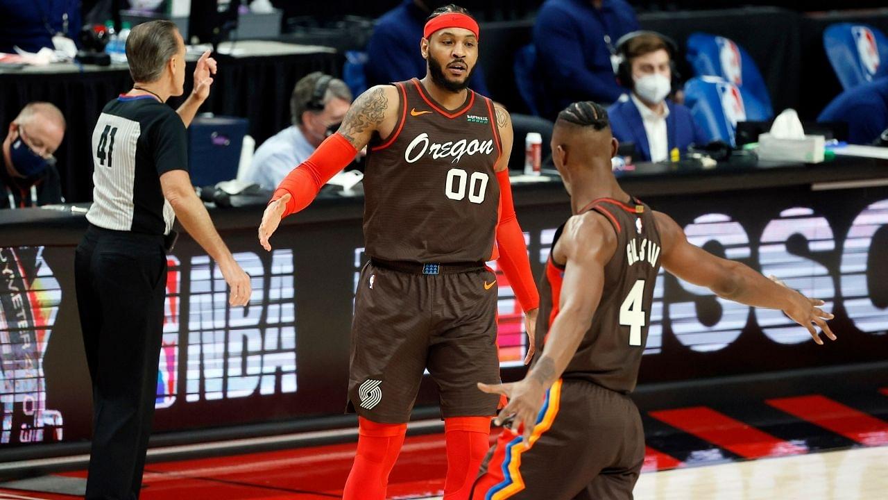 “I got a glass of wine waiting for me at home”: Carmelo Anthony reveals how he will be celebrating the Blazers' win over the Philadelphia 76ers after his 4th quarter takeover