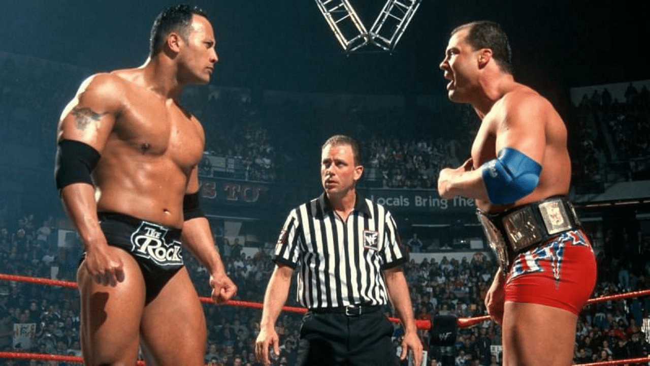 Kurt Angle reveals his character was modeled after the Rock. 